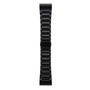 For Garmin Tactix 7 Pro / Fenix 7X 26mm Three-Bead Magnetic Buckle Metal Quick Release Watch Band(Black)