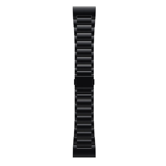 For Garmin Tactix 7 Pro / Fenix 7X 26mm Three-Bead Magnetic Buckle Metal Quick Release Watch Band(Black)