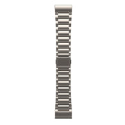 For Garmin Tactix 7 Pro / Fenix 7X 26mm Three-Bead Magnetic Buckle Metal Quick Release Watch Band(Titanium)