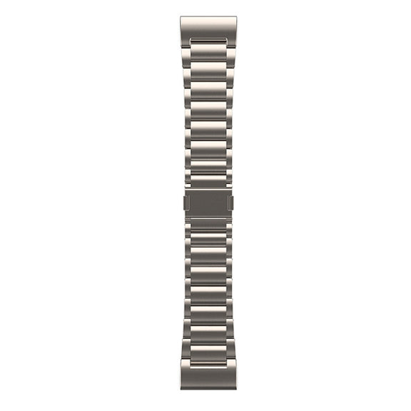 For Garmin Tactix 7 Pro / Fenix 7X 26mm Three-Bead Magnetic Buckle Metal Quick Release Watch Band(Titanium)