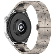 22mm Butterfly Buckle Titanium Alloy Watch Band(Grey)