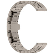 22mm Butterfly Buckle Titanium Alloy Watch Band(Grey)