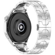 22mm Butterfly Buckle Titanium Alloy Watch Band(Silver)