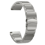 22mm Dual Safety Buckle Titanium Alloy Watch Band(Grey)