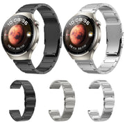 22mm Dual Safety Buckle Titanium Alloy Watch Band(Grey)