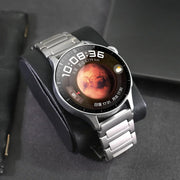 22mm Dual Safety Buckle Titanium Alloy Watch Band(Silver)