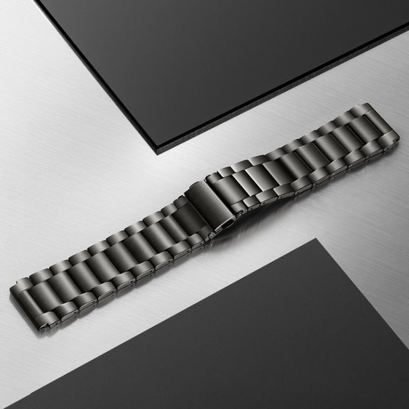22mm Three-Bead Magnetic Buckle Titanium Alloy Watch Band(Grey)