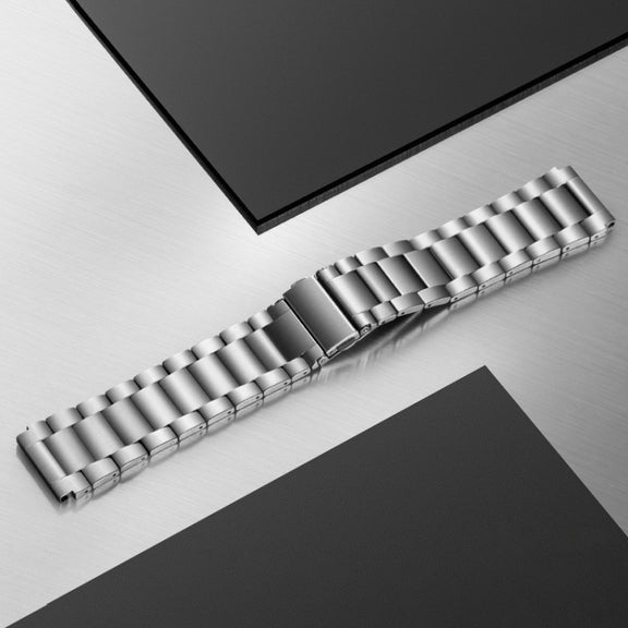 22mm Three-Bead Magnetic Buckle Titanium Alloy Watch Band(Silver)
