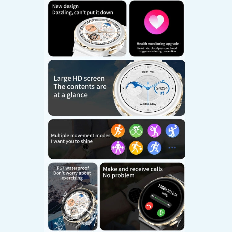 LEMFO HW52 1.28 inch Dual Mode Sport Smart Watch, Support Bluetooth Call / Sleep / Blood Oxygen / Heart Rate / Blood Pressure Health Monitor(White)