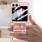 For Samsung Galaxy Z Flip6 / Flip7 FE GKK Integrated Ultra-thin Wristband Holder Phone Case(Pink)