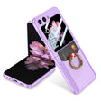 For Samsung Galaxy Z Flip6 / Flip7 FE GKK Integrated Ultra-thin Leather Card Slots Phone Case with Ring Holder(Purple) - free shipping - PMC Jewellery - Order now!