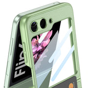 For Samsung Galaxy Z Flip6 / Flip7 FE GKK Integrated Ultra-thin Leather Card Slots Phone Case with Ring Holder(Purple)