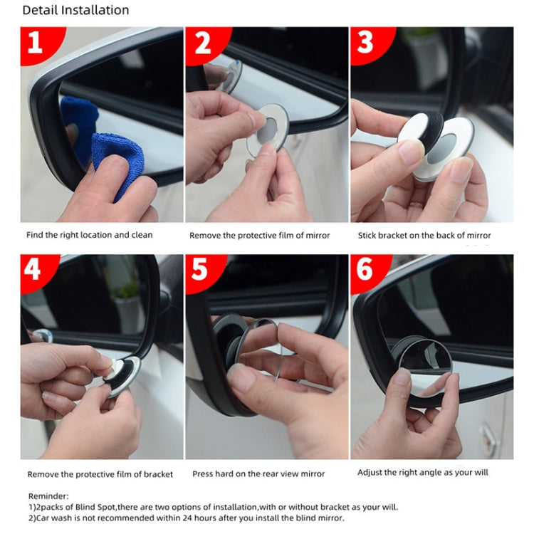 3R 3R-050 Car Rear View Mirror Auxiliary Mirror Car Adjustable Round Blind Spot Mirror - Convex Mirror & Accessories by 3R | Online Shopping South Africa | PMC Jewellery | Buy Now Pay Later Mobicred
