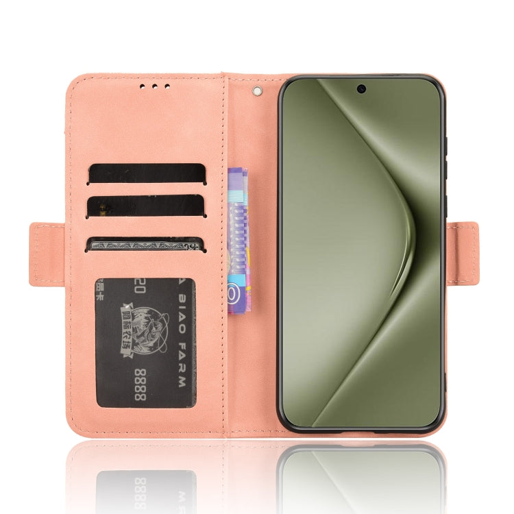 For Huawei Pura 70 Ultra Skin Feel Calf Texture Card Slots Leather Phone Case(Pink)