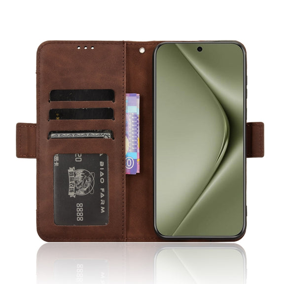 For Huawei Pura 70 Ultra Skin Feel Calf Texture Card Slots Leather Phone Case(Brown)