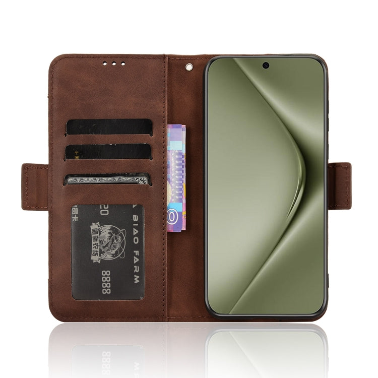 For Huawei Pura 70 Ultra Skin Feel Calf Texture Card Slots Leather Phone Case(Brown)