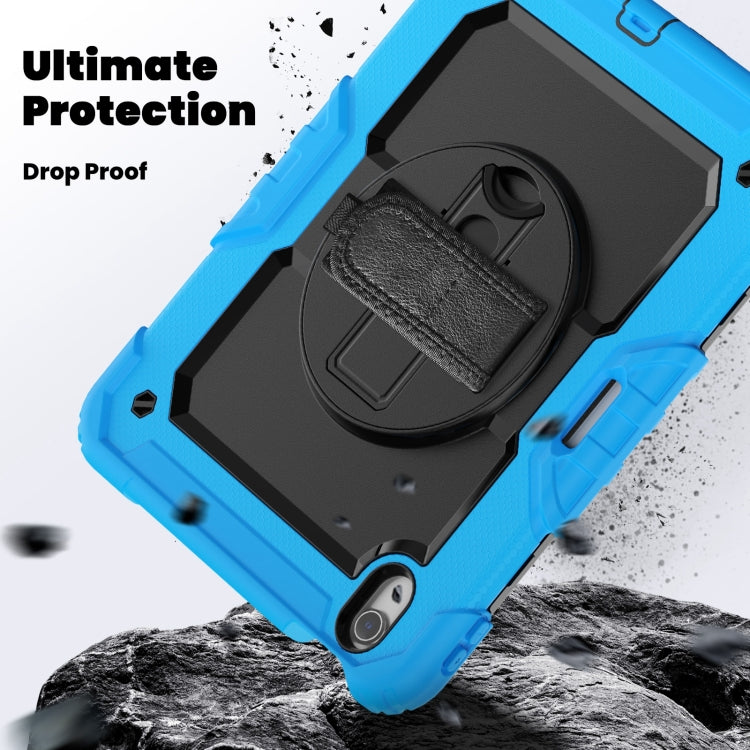 For iPad Air 11 2024 Silicone Hybrid PC Tablet Case with Shoulder Strap(Light Blue + Black) - iPad Air 11 2024 Cases by PMC TechLife | Online Shopping South Africa | PMC TechLife | Buy Now Pay Later Mobicred