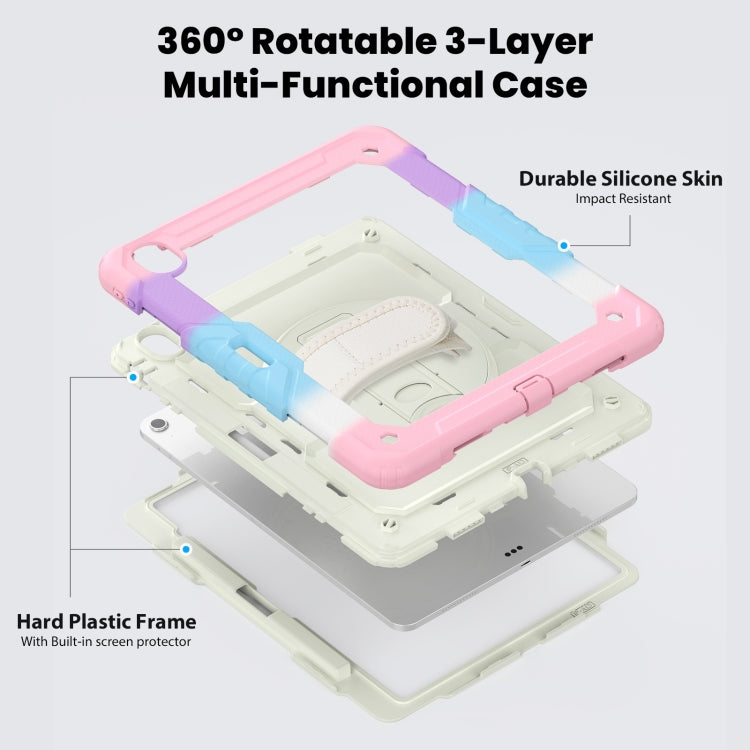 For iPad Air 13 2024 Silicone Hybrid PC Tablet Case with Shoulder Strap(Camouflage Pink) - iPad Air 13 2024 Cases by PMC TechLife | Online Shopping South Africa | PMC TechLife | Buy Now Pay Later Mobicred