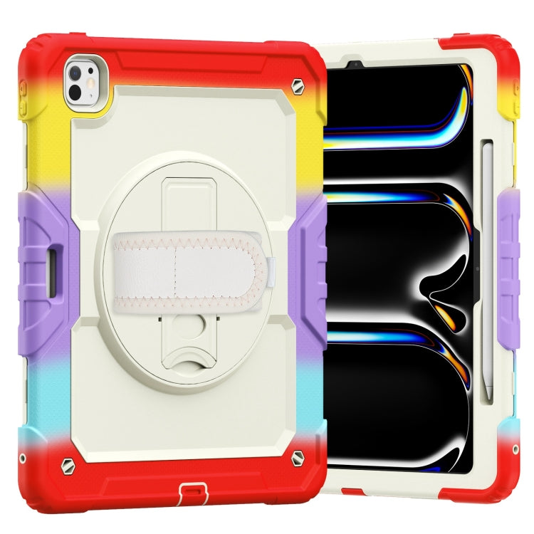 For iPad Pro 13 2024 Silicone Hybrid PC Tablet Case with Shoulder Strap(Camouflage Red) - iPad Pro 13 2024 Cases by PMC TechLife | Online Shopping South Africa | PMC TechLife | Buy Now Pay Later Mobicred