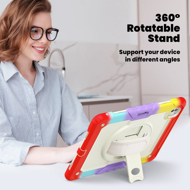 For iPad Pro 13 2024 Silicone Hybrid PC Tablet Case with Shoulder Strap(Camouflage Red) - iPad Pro 13 2024 Cases by PMC TechLife | Online Shopping South Africa | PMC TechLife | Buy Now Pay Later Mobicred