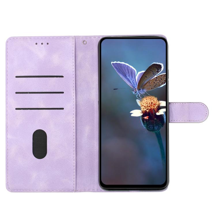 For iPhone 16e Cherry Blossom Butterfly Skin Feel Embossed PU Phone Case(Purple) - iPhone 16e Cases by PMC TechLife | Online Shopping South Africa | PMC TechLife | Buy Now Pay Later Mobicred