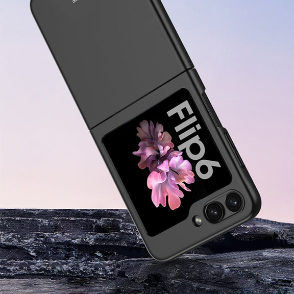 For Samsung Galaxy Z Flip6 GKK Ultra-thin Full Coverage Phone Case with Tempered Film(Dream Mirror Purple)