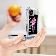 For Samsung Galaxy Z Flip6 GKK Airbag Full Coverage Phone Case with Tempered Film(Orange)
