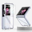 For Samsung Galaxy Z Flip6 GKK Airbag Full Coverage Phone Case with Tempered Film(Transparent) - Galaxy Z Flip6 5G Cases by GKK | Online Shopping South Africa | PMC Jewellery | Buy Now Pay Later Mobicred