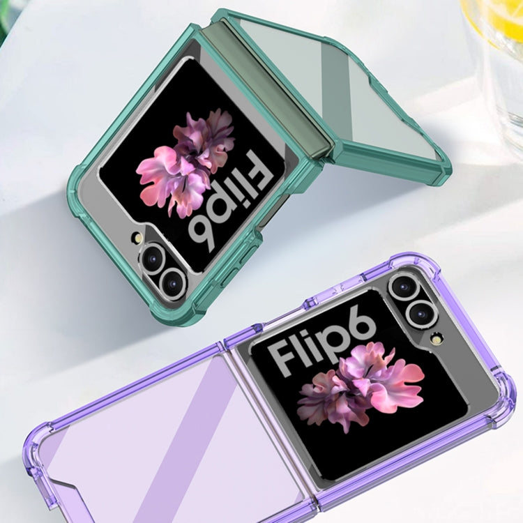 For Samsung Galaxy Z Flip6 GKK Airbag Full Coverage Phone Case with Tempered Film(Transparent)