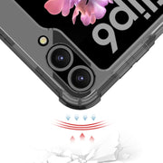 For Samsung Galaxy Z Flip6 GKK Airbag Ring Full Coverage Phone Case with Tempered Film(Blue)
