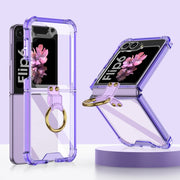 For Samsung Galaxy Z Flip6 / Flip7 FE GKK Airbag Ring Full Coverage Phone Case(Purple)