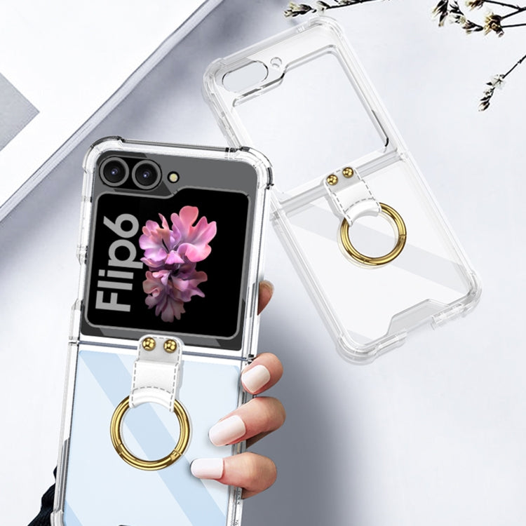 For Samsung Galaxy Z Flip6 / Flip7 FE GKK Airbag Ring Full Coverage Phone Case(Transparent)