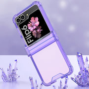 For Samsung Galaxy Z Flip6 GKK Airbag Hinge Full Coverage Phone Case with Tempered Film(Orange)