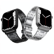 For Apple Watch SE 2023 44mm Modified Oak AP Titanium Alloy Watch Band(Black)