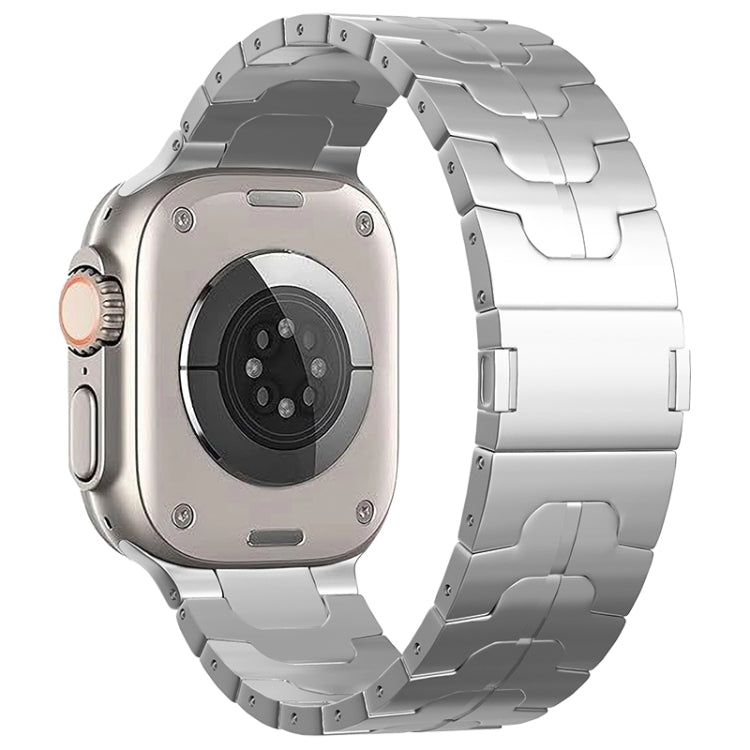 For Apple Watch SE 44mm Magnetic Buckle Titanium Alloy Watch Band(Silver)