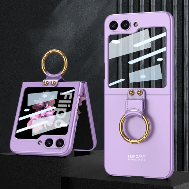 For Samsung Galaxy Z Flip6 / Flip7 FE GKK Integrated Ultra-thin PC Full Coverage Phone Case with Ring Holder(Dream Mirror Purple) - free shipping - PMC Jewellery - Order now!