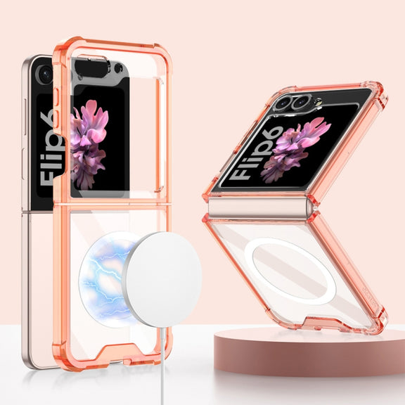 For Samsung Galaxy Z Flip6 GKK MagSafe Airbag Shockproof Phone Case(Orange)
