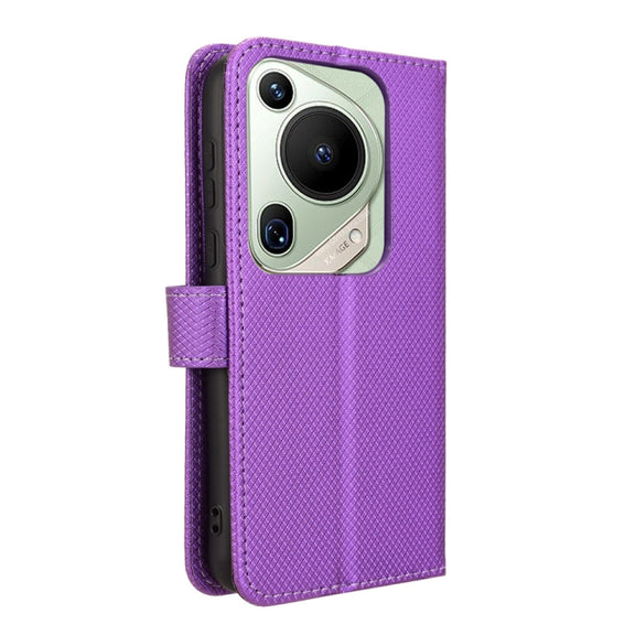 For Huawei Pura 70 Ultra Diamond Texture Leather Phone Case(Purple)