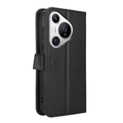 For Huawei Pura 70 Diamond Texture Leather Phone Case(Black)