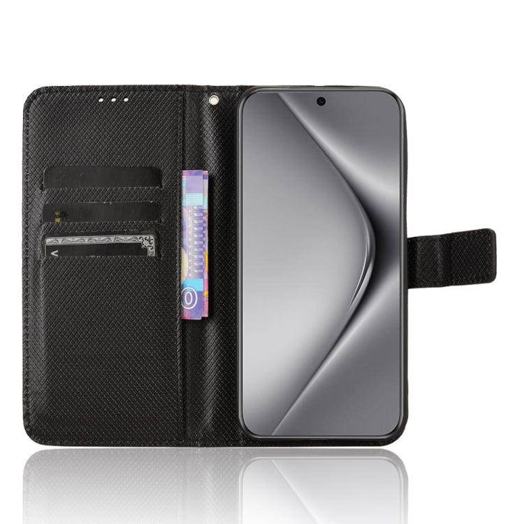For Huawei Pura 70 Diamond Texture Leather Phone Case(Black)