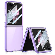 For Samsung Galaxy Z Flip6 GKK Integrated Ultra-thin Large Window PC Phone Case(Purple)