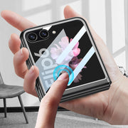For Samsung Galaxy Z Flip6 GKK Integrated Ultra-thin Large Window PC Phone Case(Purple)