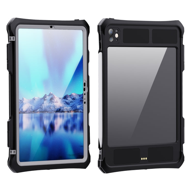 For iPad Pro 11 2024 RedPepper IP68 Waterproof PC + TPU Case with Lanyard & Swivel Bracket(Black) - free shipping - PMC Jewellery - Order now!