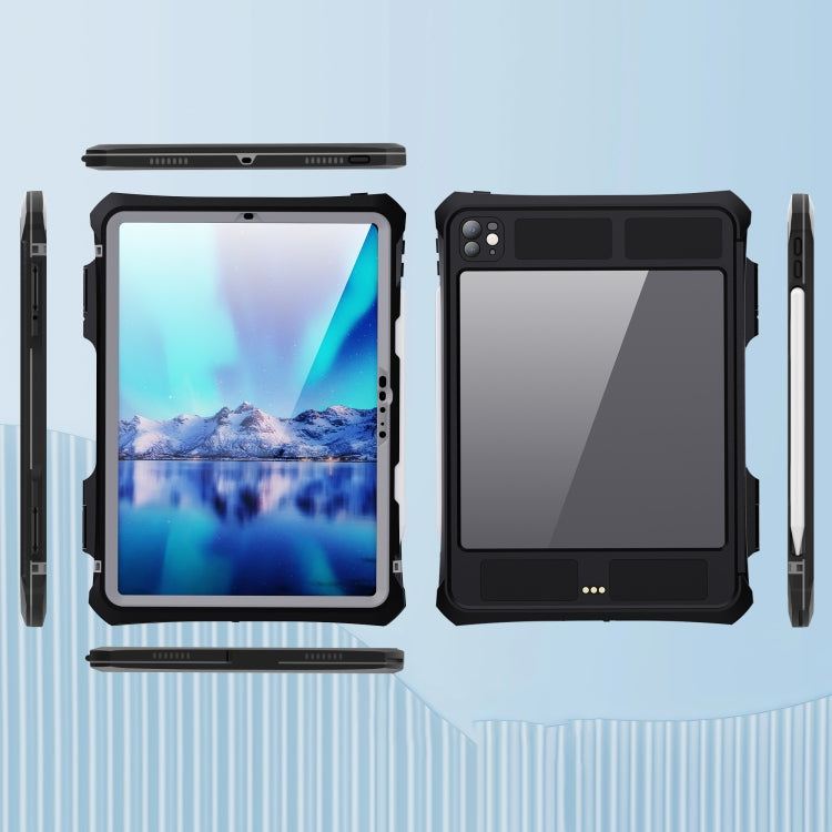 For iPad Pro 11 2024 RedPepper IP68 Waterproof PC + TPU Case with Lanyard & Swivel Bracket(Black) - free shipping - PMC Jewellery - Order now!