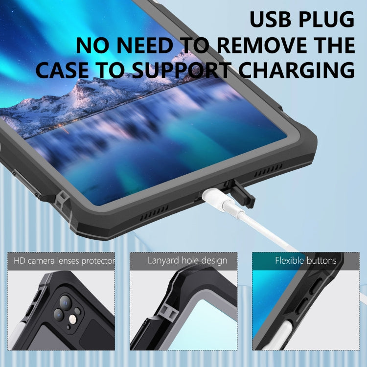 For iPad Pro 11 2024 RedPepper IP68 Waterproof PC + TPU Case with Lanyard & Swivel Bracket(Black) - free shipping - PMC Jewellery - Order now!