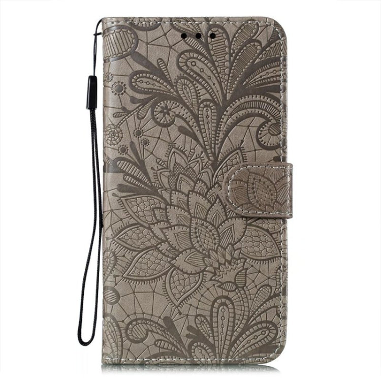 For Google Pixel 9 Lace Flower Embossing Flip Leather Phone Case(Grey) - Google Cases by PMC TechLife | Online Shopping South Africa | PMC TechLife | Buy Now Pay Later Mobicred