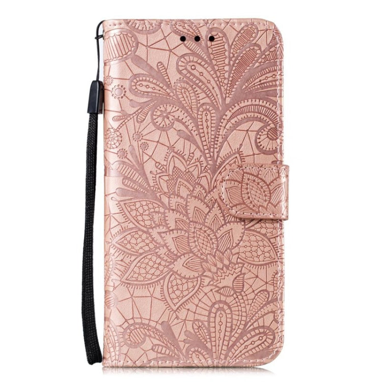For Google Pixel 9 Lace Flower Embossing Flip Leather Phone Case(Rose Gold) - Google Cases by PMC TechLife | Online Shopping South Africa | PMC TechLife | Buy Now Pay Later Mobicred