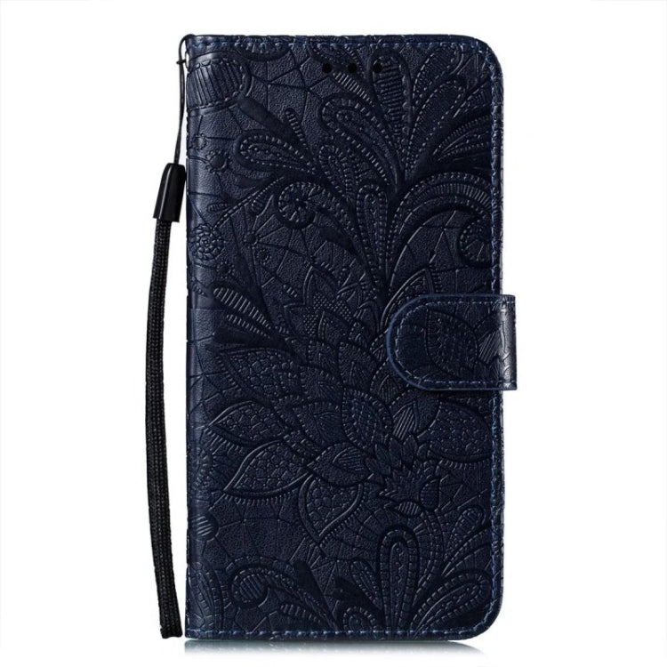 For Google Pixel 9 Lace Flower Embossing Flip Leather Phone Case(Dark Blue) - Google Cases by PMC TechLife | Online Shopping South Africa | PMC TechLife | Buy Now Pay Later Mobicred