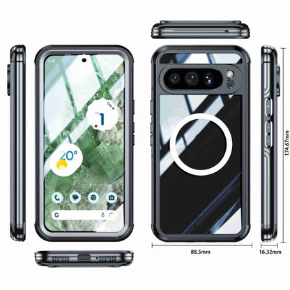 For Google Pixel 9 Pro XL RedPepper Transparent IP54 Life Waterproof Phone Case(Black) - Google Cases by RedPepper | Online Shopping South Africa | PMC Jewellery | Buy Now Pay Later Mobicred
