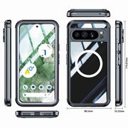 For Google Pixel 9 Pro XL RedPepper Transparent IP54 Life Water-resistant Phone Case(Black)